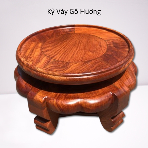 Đế kê bát hương, Kỷ váy, Đôn tròn kê tượng gỗ hương