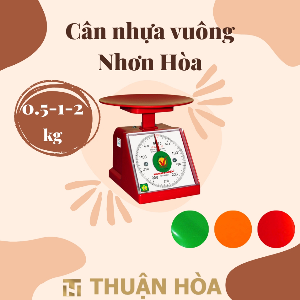  Cân nhựa vuông Nhơn Hòa 500g - 1kg - 2kg 