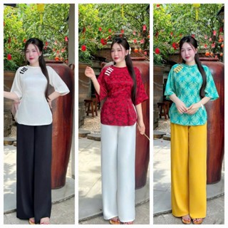   M_014 __SÉT LAM BÍNH CỖ TRÒN TAY LỠ  BÀ BA CỔ TRÒN GẤM_ 