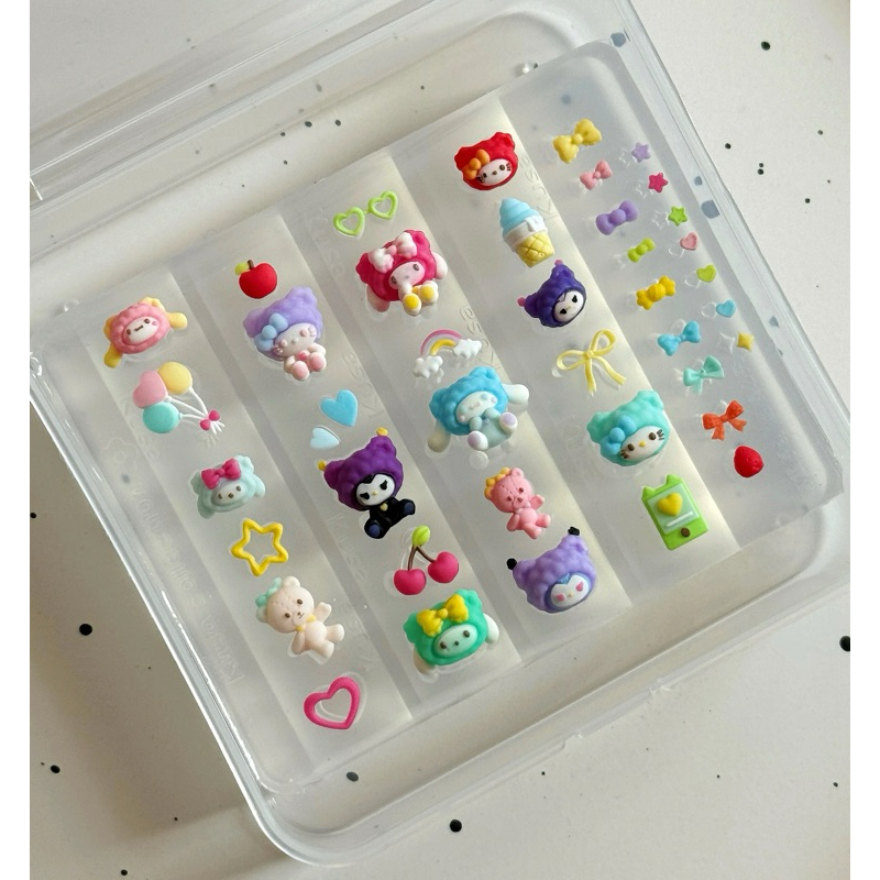 SANRIO Khuôn nail charm gel resin gel nặn 3d 4d