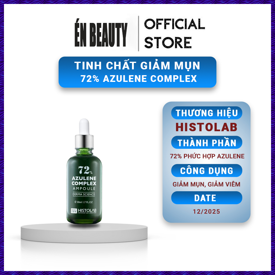 Histolab 72% Azulene Complex Ampoule Derma Science - Tinh Chất Giảm Mụn,  Điều Tiết Bã Nhờn Trên Da