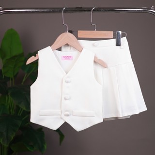 Set váy và áo ghile cho bé gái Tutupetti xinh xắn dịu dàng đi chơi đi học