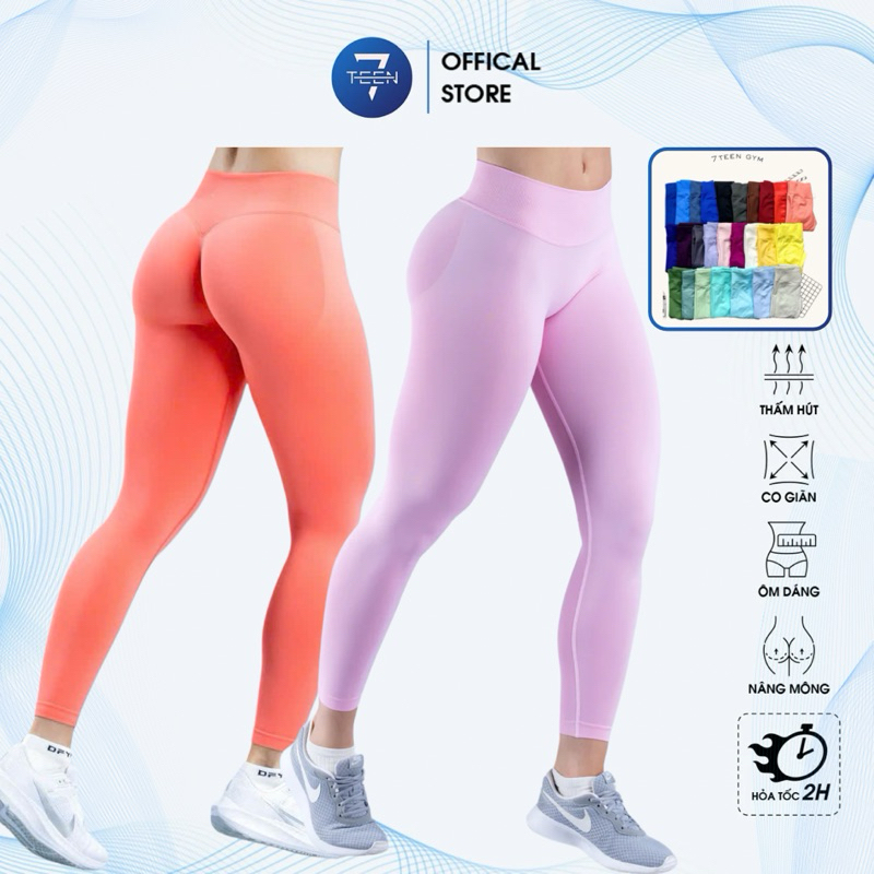 [Impact DF cao cấp] Quần leggings cạp vừa impact tập gym thể thao chun mông nâng v3 Impact dệt kim c
