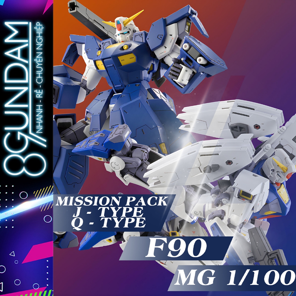 [CHỈ LÀ PHỤ KIỆN] Mô Hình Lắp Ráp Phụ Kiện MG F90 Extraordinary Mecha J-Type / Q-Type (tặng decal nư