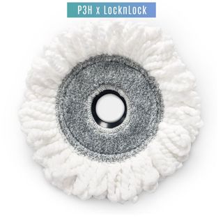 Bộ Lau Nhà Xoay Tay Mini Thép Không Gỉ Ettom Lock&Lock ETM498MITS2 (Kèm 4 Bông Lau) – Màu Xanh Mint P3H