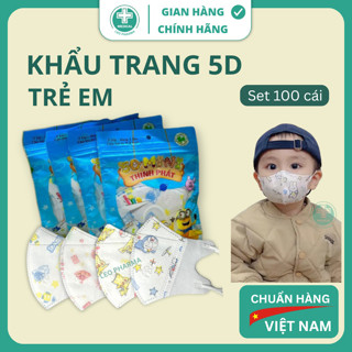  Khẩu Trang Trẻ Em 5D KIDS Thịnh Phát 0-8 Tuổi Kháng Khuẩn An Toàn Thông Thoáng Chống Bụi Mịn 