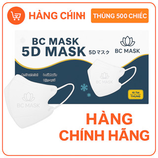 500 CHIẾC KHẨU TRANG 5D BC MASK BẢO CHÂU, HÀNG CHÍNH HÃNG, NGĂN KHÓI BỤI