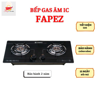 Bếp gas âm Fapez Đánh lửa IC đầu đốt đồng Kiềng chắn gió- Bảo hành 2 năm Thiết kế 2 Trong 1