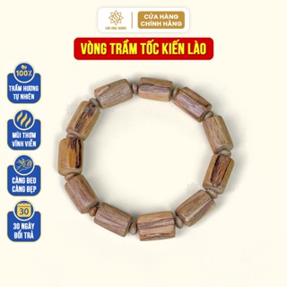 Vòng tay trầm hương vô định tốc kiến Lào tự nhiên cao cấp Sơn Mộc Hương đeo tay nam nữ thơm dịu
