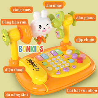Đồ chơi điện thoại cho bé TIẾNG ANH phát nhạc đèn kèm bảng bận rộn cho bé busy broad đàn cho bé chơi có nhạc Bonkids