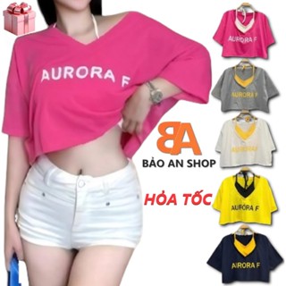 [ SA-340 ] Sét bộ nữ áo thun cổ V tay lửng croptop thun cotton và áo bra dây cột ôm body chất gân len 4 chiều