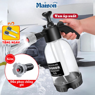  Bình Xịt Tạo Bọt Tuyết MAISON Rửa Xe Ô Tô Xe Máy Kèm Đầu Phun Chắn Gió Bình Tưới Cây Cầm Tay Tiện Dụng 2L 