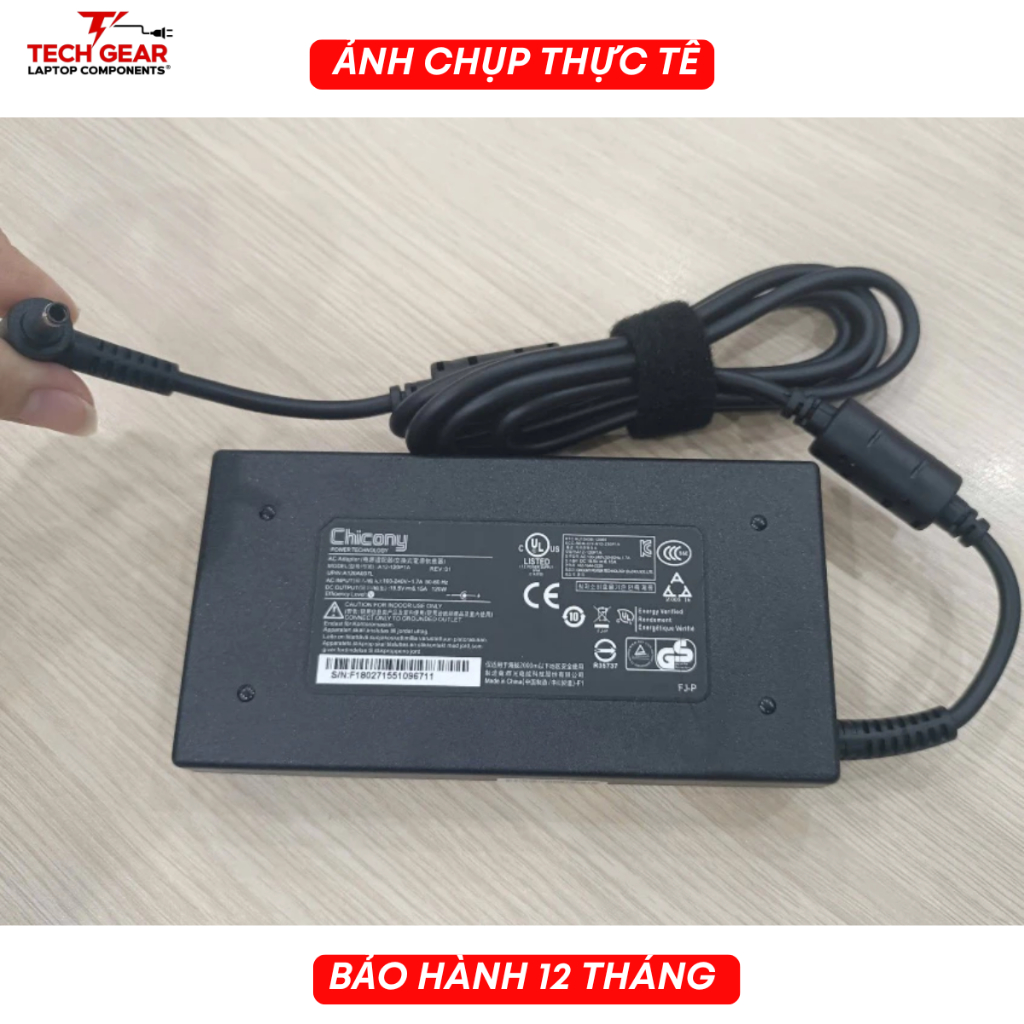 Sạc Laptop MSI Gaming, Sạc CHICONY, Sạc MSI BRAVO, MSI GF63, 19.5V 20V 6.15A/7.7A/9A/9.23A 120W 150W 180W, BH 12 Tháng | BigBuy360 - bigbuy360.vn