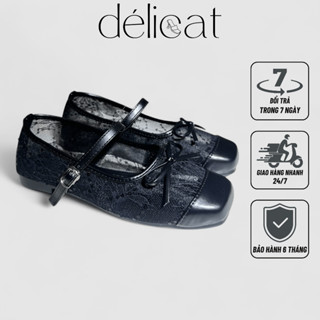 Giày búp bê nữ quai lưới hoa xinh xắn D224