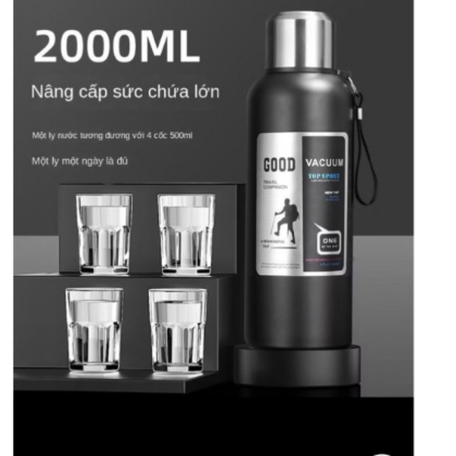 bình giữ nhiệt dung tích lớn 2000ml innox 316 giữ nhiệt 24 giờ