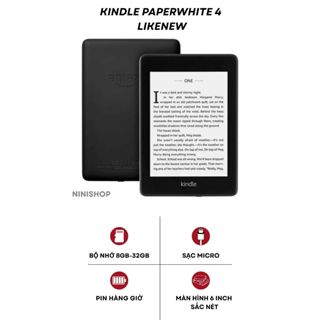 Máy đọc sách kindle paperwhite 4 used máy đẹp bản 8gb và 32gb bảo hành 6 tháng tặng kèm cover