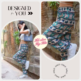 Quần lanh thổ cẩm bo gấu dáng alibaba (Bigsize 40-70kg - ĐƯỢC CHỌN MẪU)