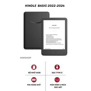 Máy đọc sách Kindle Basic 2022-2024 TẶNG KÈM BAO DA