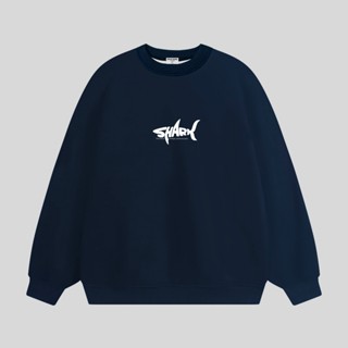 Áo Sweater Kem Nỉ Chân Cua lót lông Cotton 100% Unisex Local Brand SHARK
