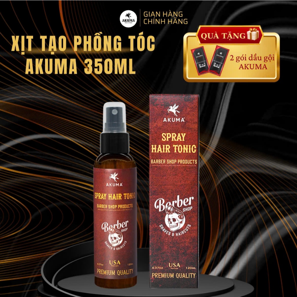 Xịt Tạo Phồng Tóc Nam AKUMA SPRAY – Tự Nhiên, Không Bết, Không Nặng Tóc