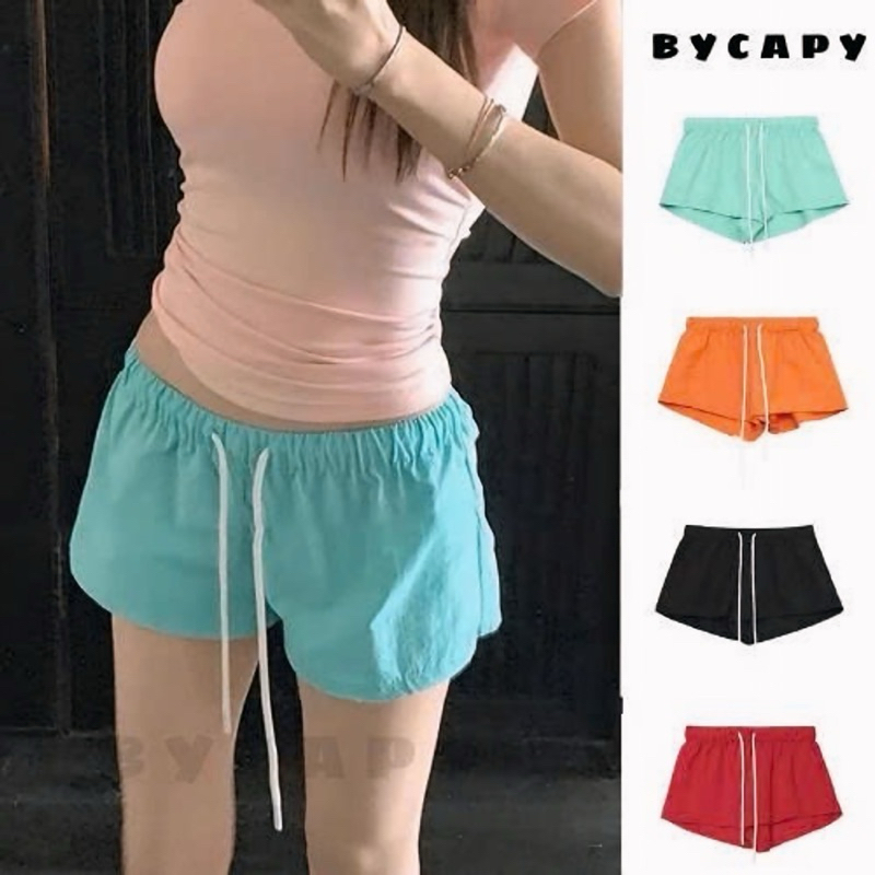 BYCAPY - Quần Short Gió Cạp Trễ Fom Trơn Basic Dễ Phối Đồ Mặc Đi Chơi, Chơi Thể Thao Thoải Mái Có Túi Và Dây Rút | BigBuy360 - bigbuy360.vn