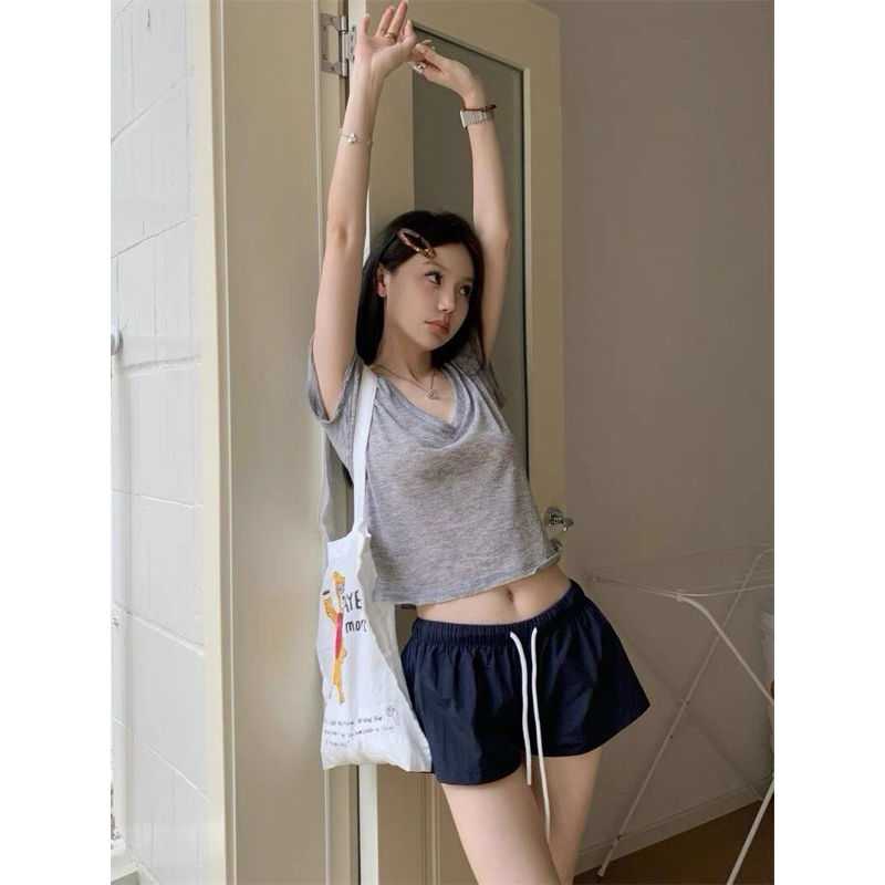 BYCAPY - Quần Short Gió Cạp Trễ Fom Trơn Basic Dễ Phối Đồ Mặc Đi Chơi, Chơi Thể Thao Thoải Mái Có Túi Và Dây Rút | BigBuy360 - bigbuy360.vn