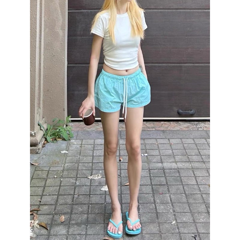 BYCAPY - Quần Short Gió Cạp Trễ Fom Trơn Basic Dễ Phối Đồ Mặc Đi Chơi, Chơi Thể Thao Thoải Mái Có Túi Và Dây Rút | BigBuy360 - bigbuy360.vn