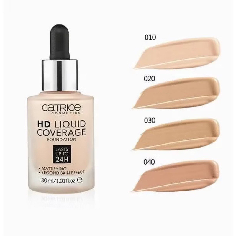 {CHÍNH HÃNG 100%} Kem Nền Catrice HD Liquid Coverage 24H 30ml