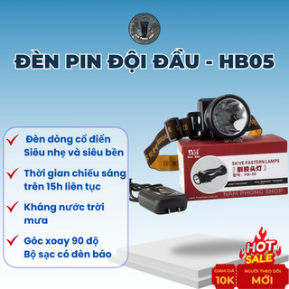 Đèn Pin Đội Đầu BIER HB05 Sạc Điện Chống Nước Siêu Bền Siêu Nhẹ