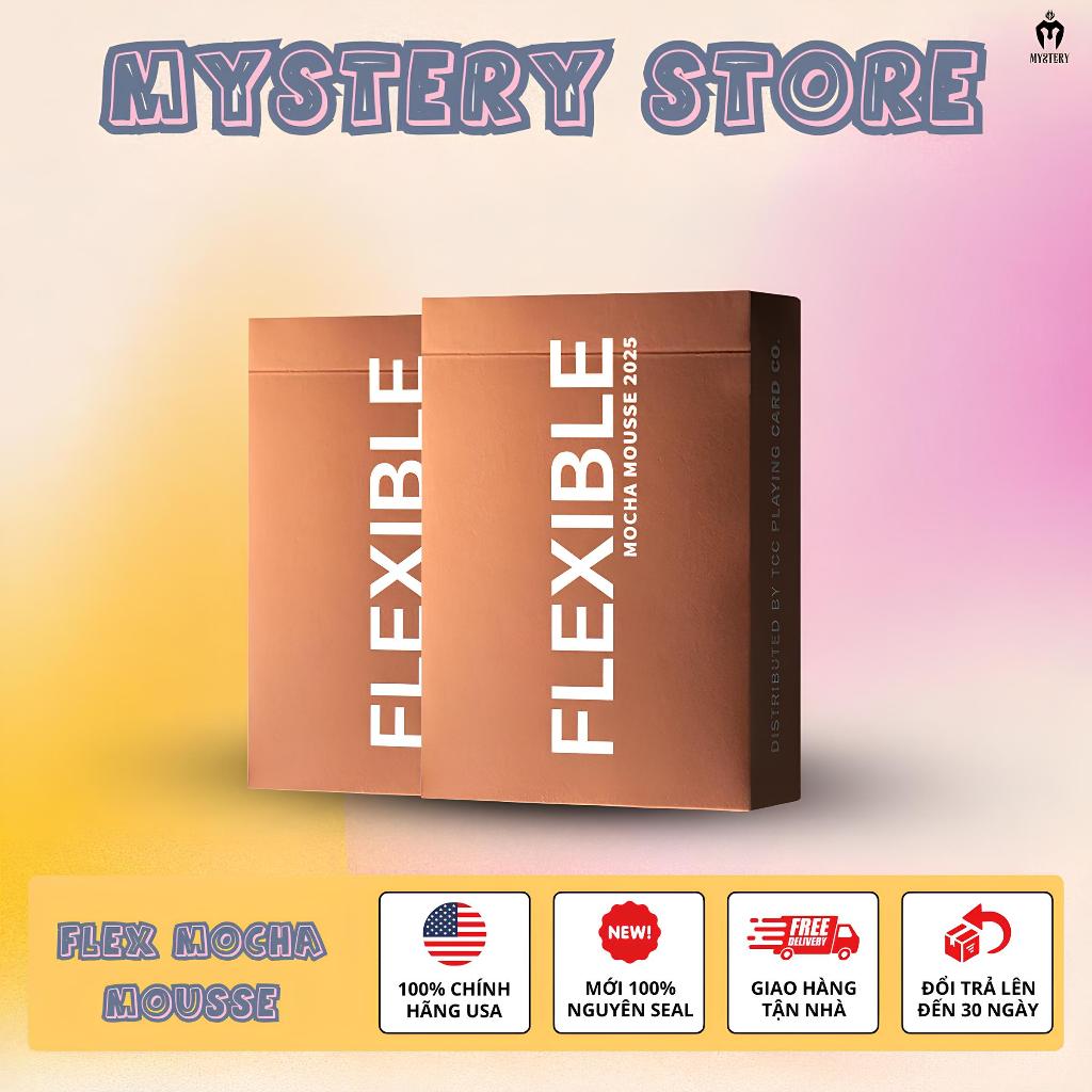Bộ bài tây, bài ảo thuật USA CAO CẤP CHÍNH HÃNG: FLEXIBLE MOCHA MOUSSE - Bài Mỹ Chính Hãng - Bài ảo 