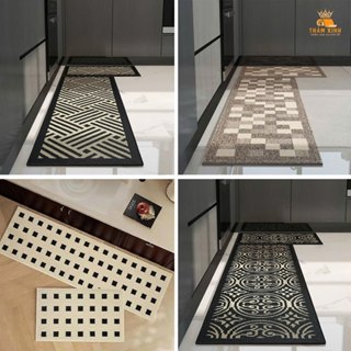 (45x180cm) Thảm bếp CAO CẤP dệt từ sợi Polyster Thấm hút nước Đế nhựa TPR chống trơn trượt, thấm dầu,chống bụi