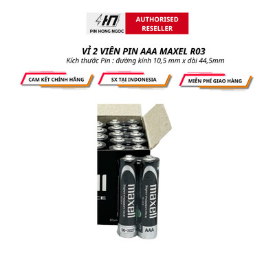 Pin Maxell AAA / R03 1,5V sản xuất tại Indonesia - Hàng Chính Hãng