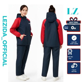  Áo mưa bộ người lớn 1 người siêu chống thấm 2 lớp LEZIDA AM01 