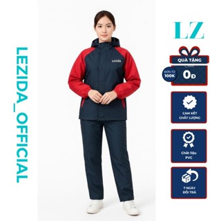 Áo mưa bộ người lớn 1 người siêu chống thấm 2 lớp LEZIDA AM01