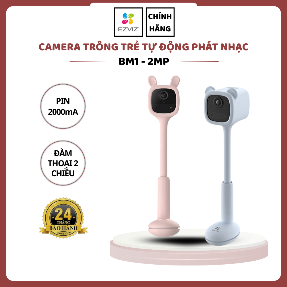 Camera Trông Trẻ Ezviz BM1 2MP Nhạc Vỗ Về Bé Phát Hiện Tiếng Khóc Trèo Khỏi Nôi Bảo Hành 2 Năm