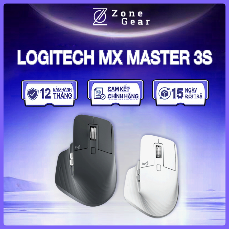 Chuột không dây Logitech MX Master 3S thiết kế công thái học | BigBuy360 - bigbuy360.vn