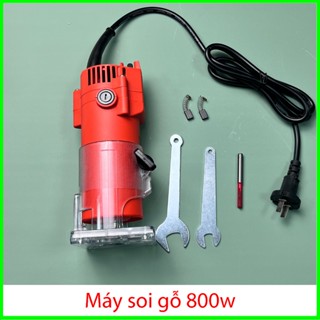 Máy phay gỗ, soi gỗ cầm tay - Mini 800W điện áp 220v, Bộ mũi phay gỗ, soi gỗ 15 chi tiết 6.35mm siêu bền