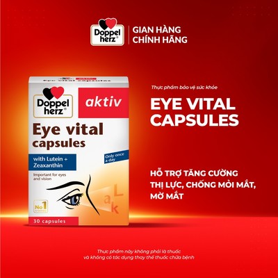 Viên uống hỗ trợ chống mỏi mắt, tăng cường thị lực Doppelherz Eye Vital Capsules (Hộp 30 viên)