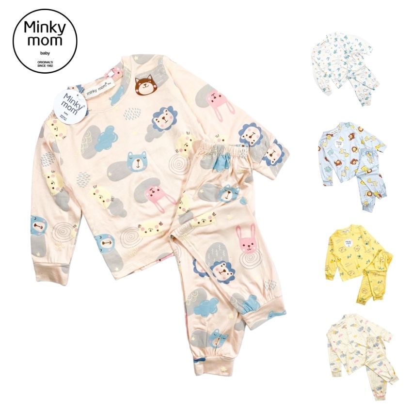 Bộ dài tay thun lạnh Minky Mom cho bé 7- 28 kg TD-IN23