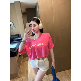 Set Áo Thun Croptop Cổ Tim Form Rộng Mix Áo 2 Dây Bra Thể Thao Cá Tính Tập Gym Đi Biển Đi Bơi Năng Động - Thời Trang Nữ