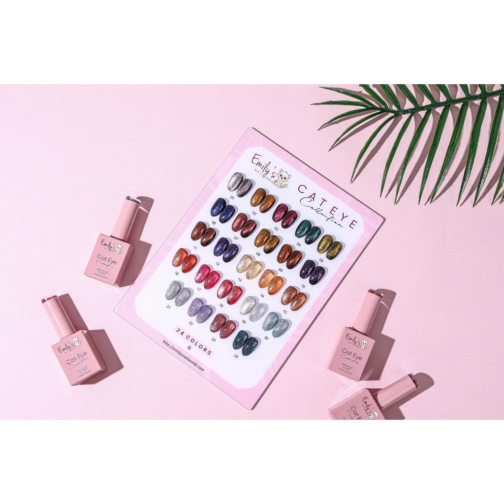 Set 24 màu gel mắt mèo thương hiệu Emily's Nail World
