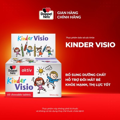 Viên nhai Doppelherz Kinder Visio hỗ trợ đôi mắt bé khỏe mạnh, thị lực tốt