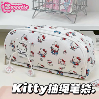 [Hoả tốc HCM] Túi vải đựng bút Hello Kitty, Túi đựng bút lớn, Túi bút to đựng bút, dụng cụ học tập