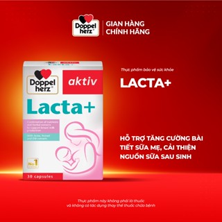Viên uống lợi sữa Doppelherz Aktiv Lacta+ hỗ trợ cải thiện nguồn sữa mẹ sau sinh (Hộp 30 viên)