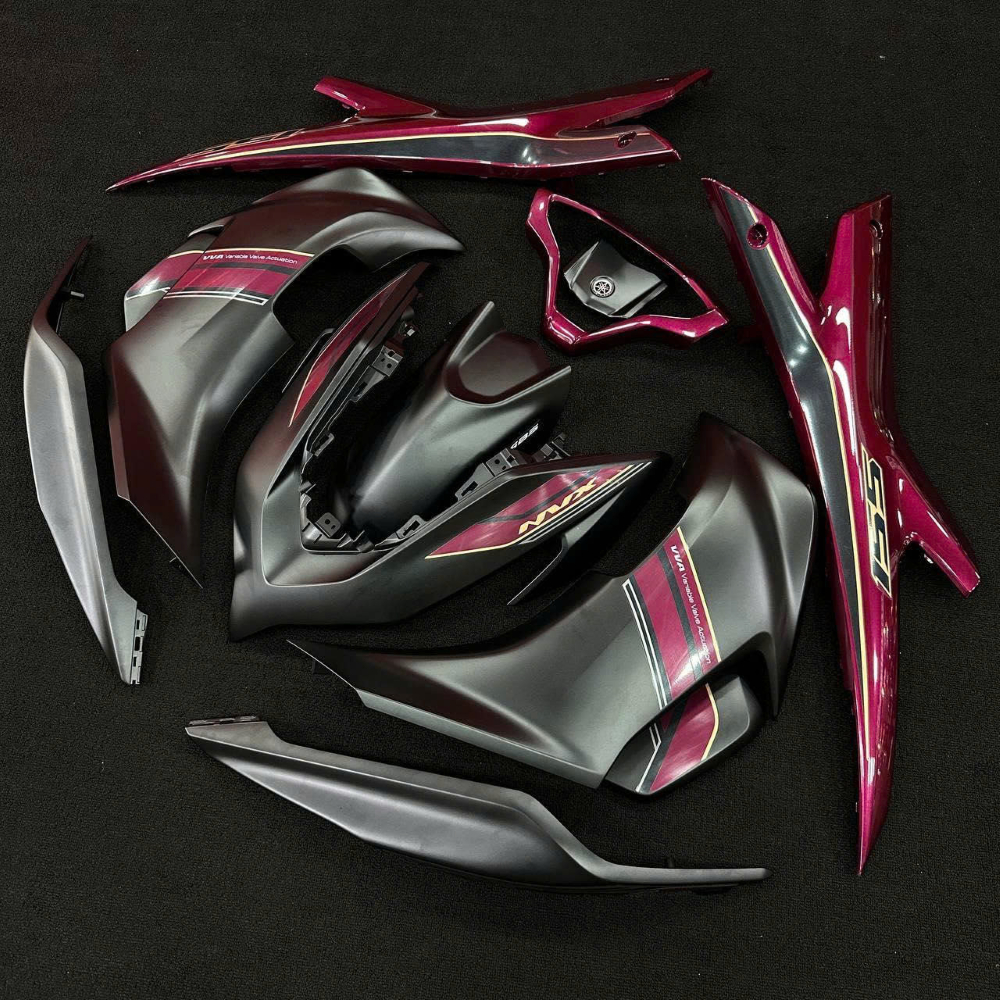 Tem rời NVX V2 xám hồng mẫu chỉ chữ NVX - Decal 3 lớp cao cấp, chống nước, không bay màu