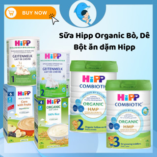 Sữa công thức HIPP Organic số 1,2,3 lon 350/400/800g Bò & Dê hỗ trợ phát triển toàn diện MECAHEO