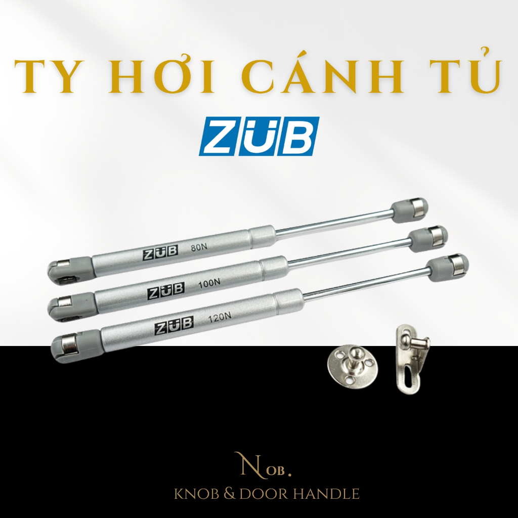 [80N 100N 120N] Ty hơi thủy lực Tay nâng tủ bếp Pistong Ty hơi giảm chấn ZUB cao cấp siêu khỏe
