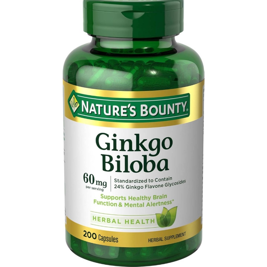 Viên uống hỗ trợ não Ginkgo Biloba 60mg Nature’s Bounty [Hàng Mỹ]