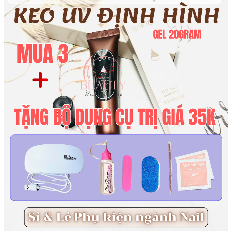 [TẶNG NGAY 35K] Keo UV Định Hình 20g–Mua 3 Tặng Ngay Bộ Dụng Cụ Nail Trị Giá 35K | Gel Nail Cao Cấp