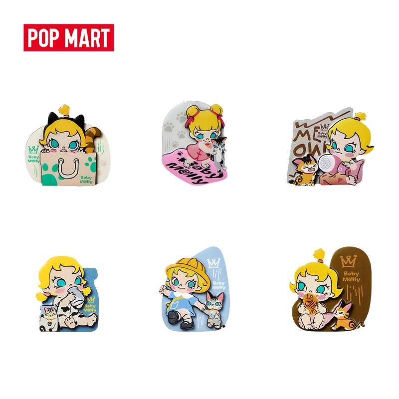 POP MART Baby Molly & Baby Tabby Series-Fridge Magnet Blind Box-Whole Set